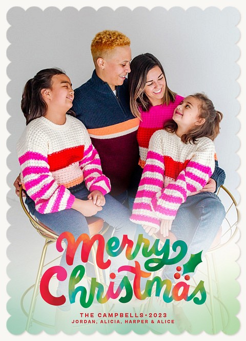 Cheerful Palette Personalized Holiday Cards