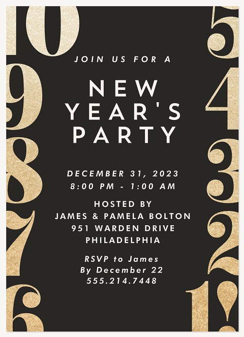 Final Countdown Holiday Party Invitations