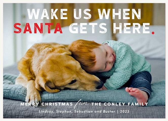 Wake Us Personalized Holiday Cards