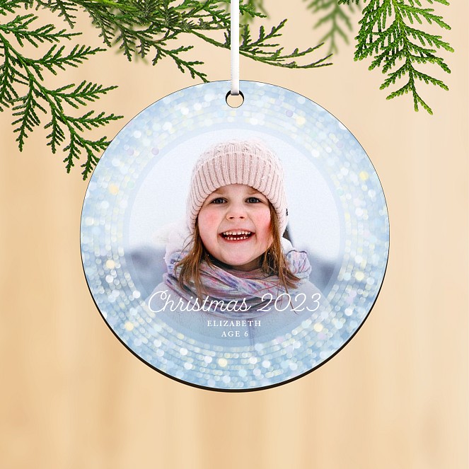 Sparkling Shimmer Personalized Ornaments
