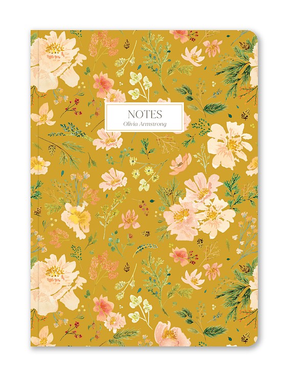 Peach Botanicals Custom Softcover Journals