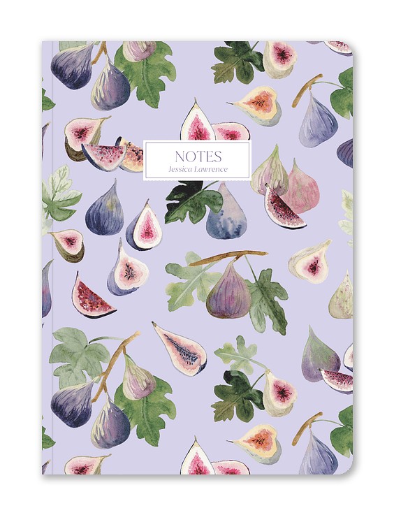 Watercolor Figs Custom Softcover Journals