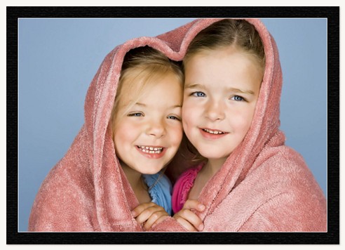 Single Horizontal - Black Frame Personalised Cards
