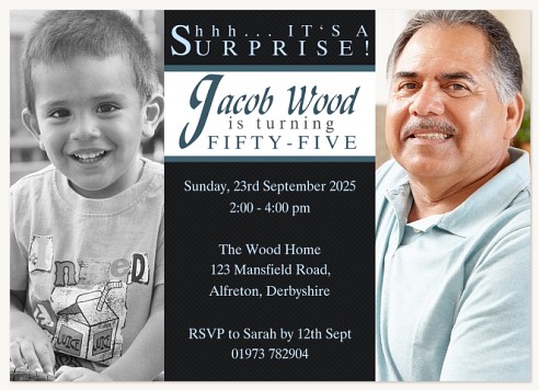 Super Surprise Adult Birthday Party Invitations