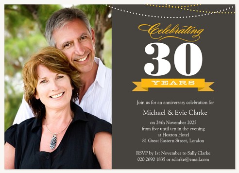 Marriage Motif Wedding Anniversary Invitations