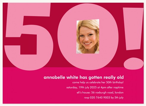 Tongue In Chic 50 Adult Birthday Party Invitations