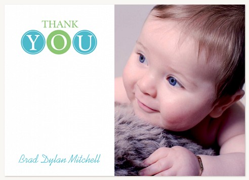 Circle Boy Thank You Cards