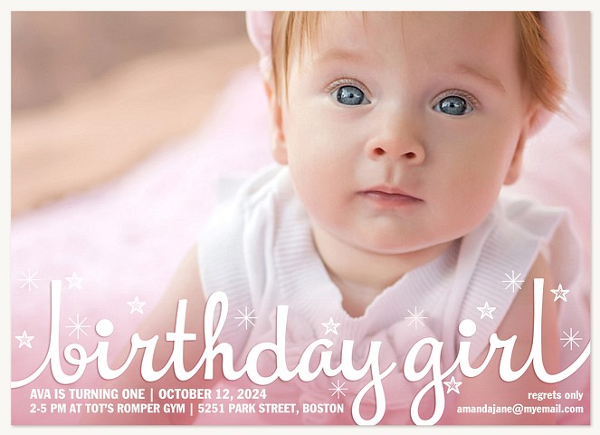 Wishes & Whimsy Girl Birthday Party Invitations