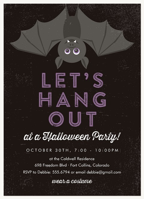 Let's Hang Out Halloween Party Invitations