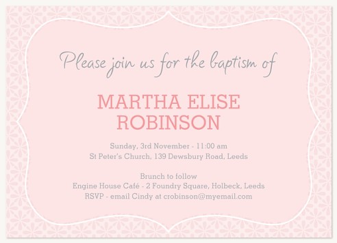 Sweetest Day Christening Invitations | Christening Invites