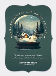 Painted Snow Globe Card