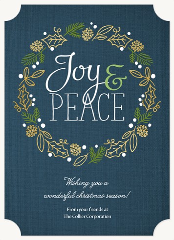 Joyous Wreath Christmas Cards for Business