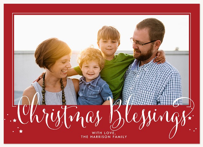 Fanciful Blessings  Photo Holiday Cards