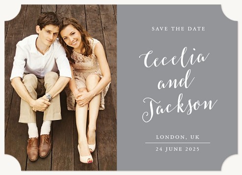 Curvey Script Save the Date Cards