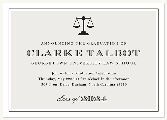 Law School Graduation Announcements