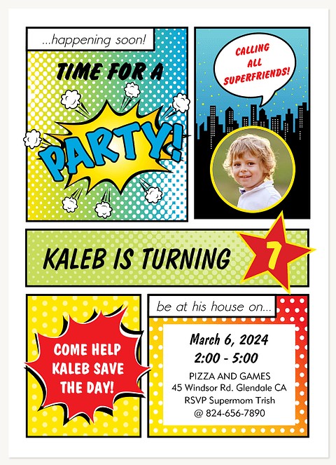 Super Invite Kids Birthday Invitations