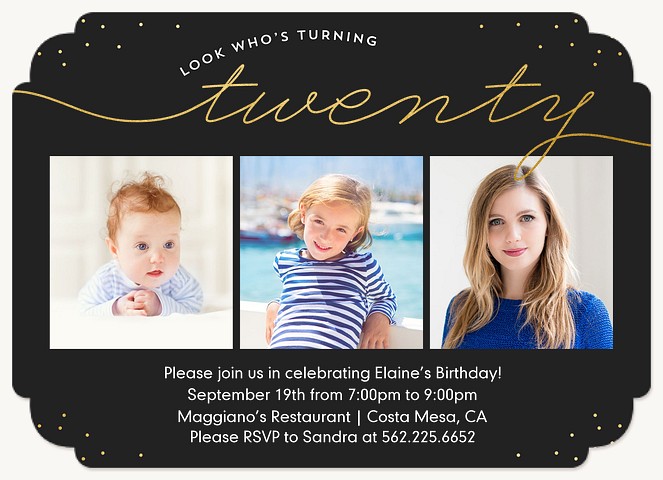 Passing Time Adult Birthday Party Invitations