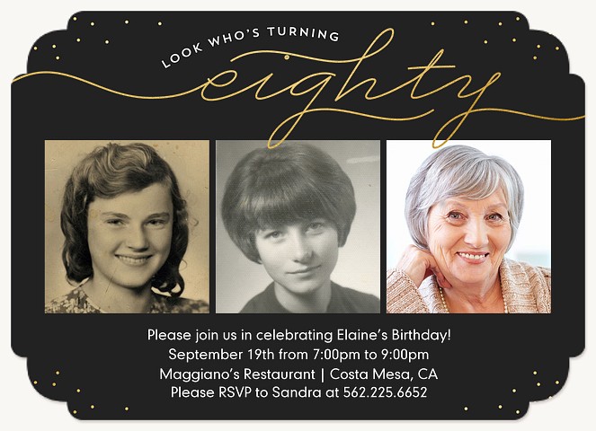 Passing Time Adult Birthday Party Invitations