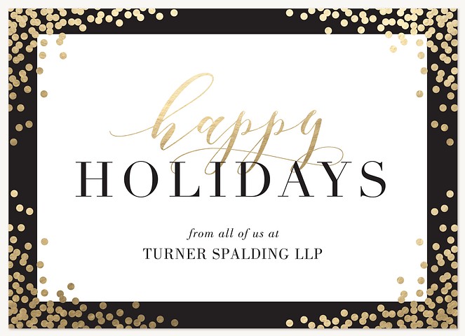 Confetti Flurry Business Holiday Cards