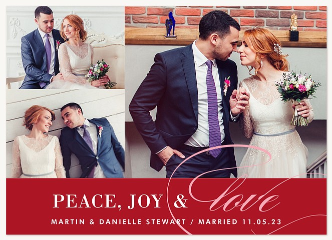 Stately Love Personalized Holiday Cards