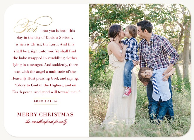 Christmas Psalm Photo Holiday Cards