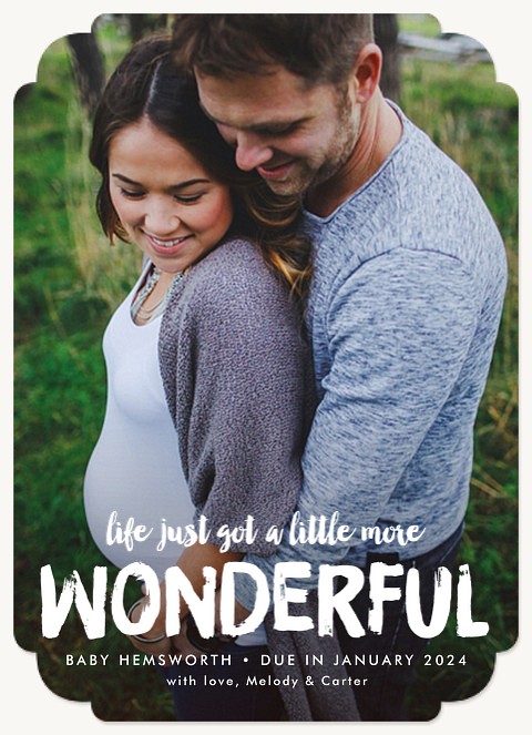 Life's Little Wonder Holiday Birth Announcements