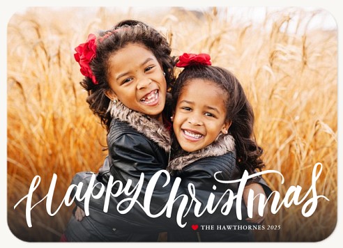 Whimsy Script Christmas Cards