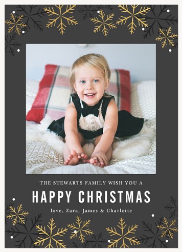 Luxe Snowflakes Christmas Cards