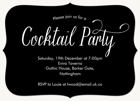 Elegant Soirée Holiday Party Invitations