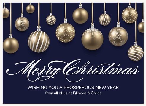 Glam Baubles Christmas Cards for Business