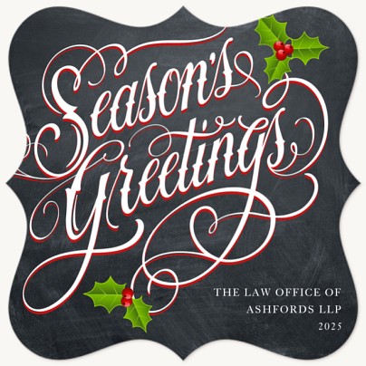 Festive Script Christmas Cards for Business