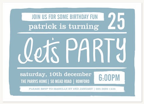 Fun Adventure Adult Birthday Party Invitations