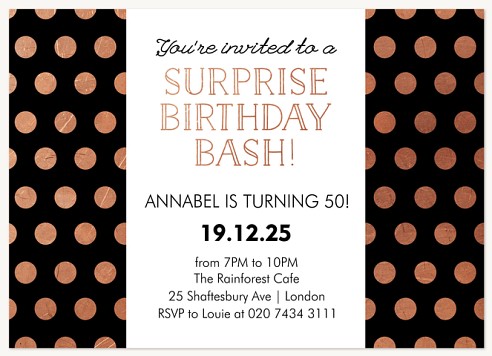 Cosmopolitan Adult Birthday Party Invitations