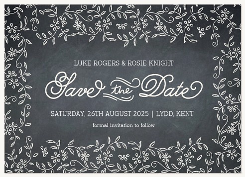 Pretty Vines Date Save the Date Cards
