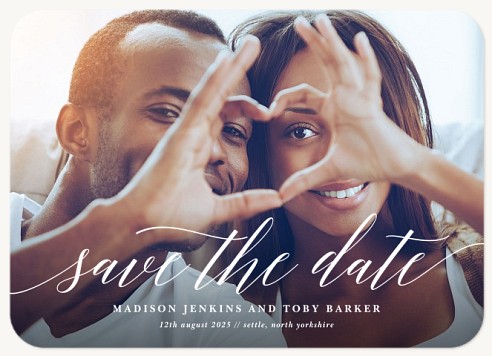 Adoring Script Save the Date Cards