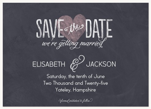 Blackboard Date Save the Date Cards
