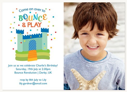 Bouncy Castle Kids Birthday Invitations