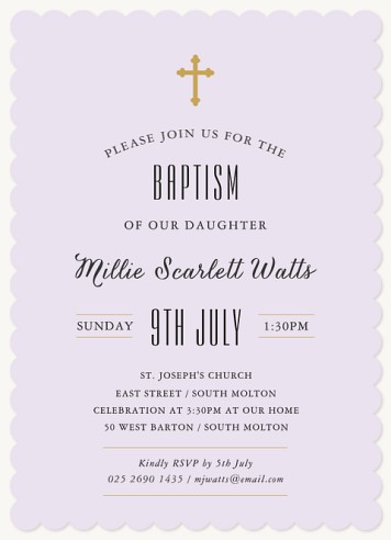 Blessed Baby Christening Invitations | Christening Invites