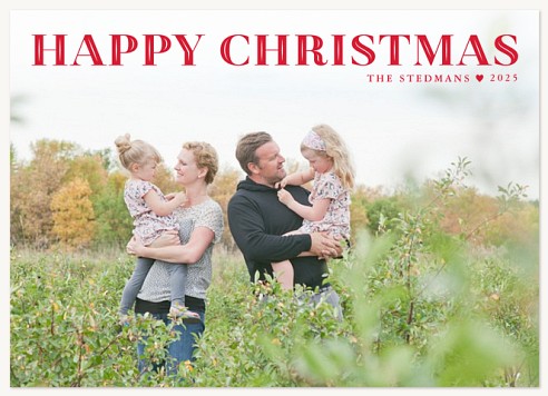 Frosted Banner Christmas Cards