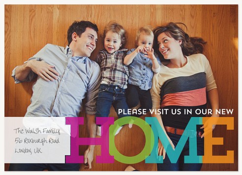 Bold Home We've Moved Announcements