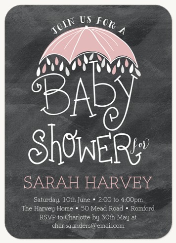 Charming Darling Baby Shower Invites