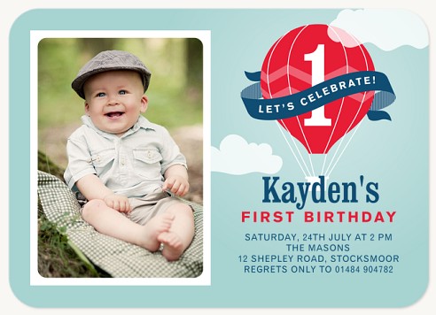 Sky High Kids Birthday Invitations
