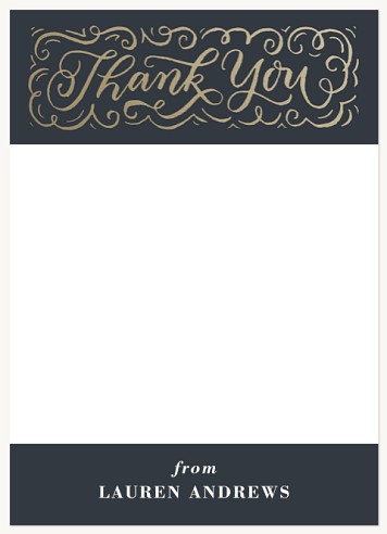 Ornate Script Thank You Cards