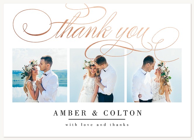 Scripted Thanks Wedding Thank You Cards