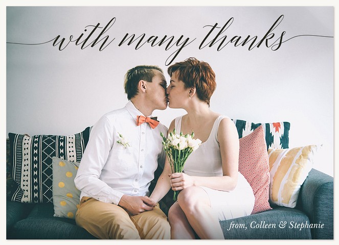 With Many Thanks Wedding Thank You Cards
