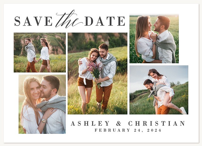 Sweetest Collage Save the Date Cards