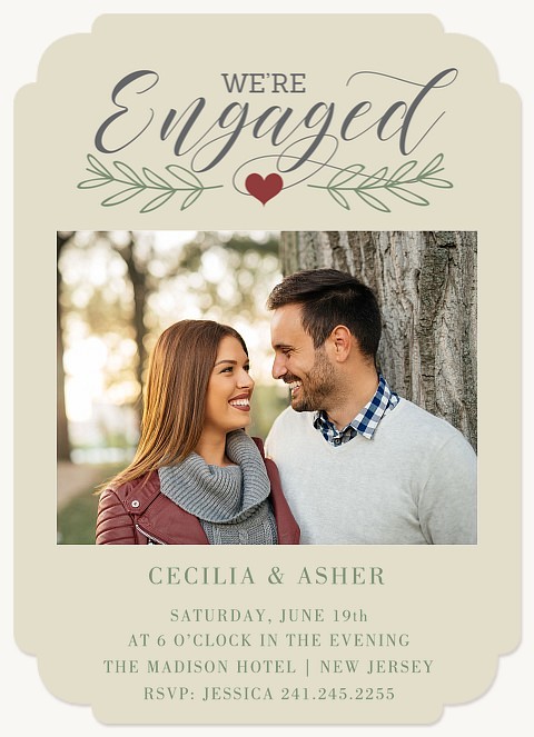 Olive Branches Engagement Party Invitations