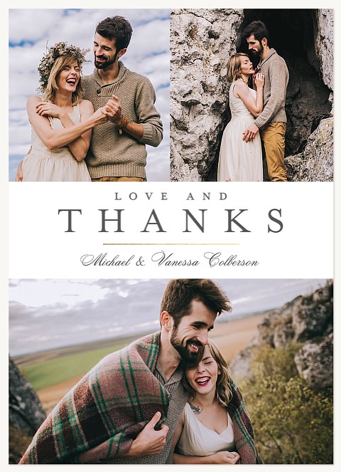 Love and Thanks Wedding Thank You Cards