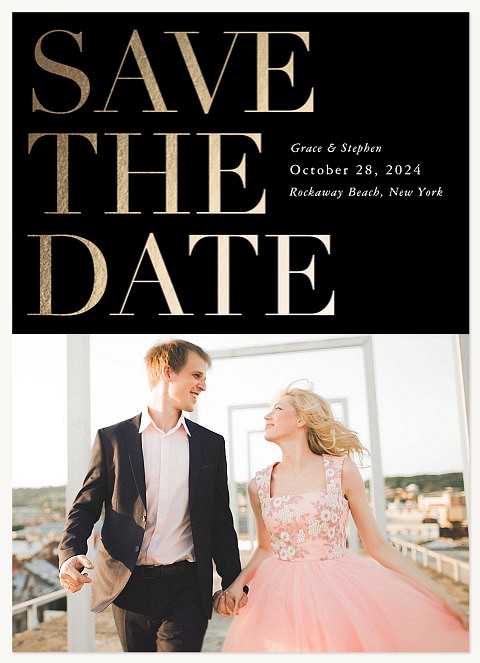 Shimmering Statement  Save the Date Cards