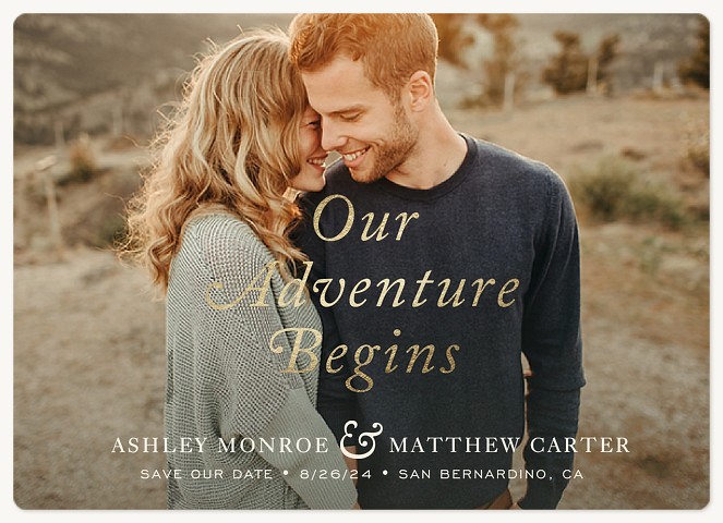 Our Adventure Begins Save the Date Magnets
